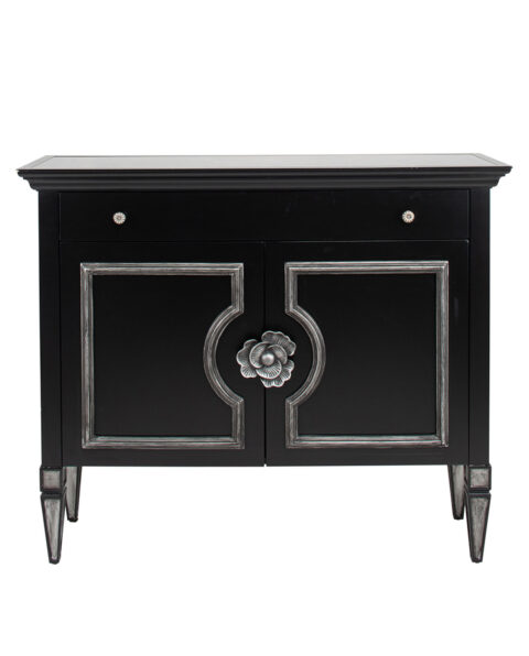 Classic French Style Black Sideboard Cabinet