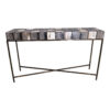 Checkerboard Petrified Wood Console Table