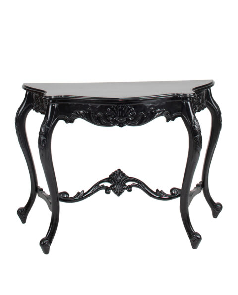 French Style Black Hallway Console Table