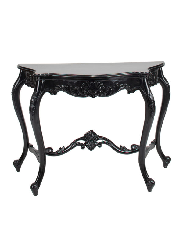 French Style Black Hallway Console Table