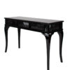 Elegant Glossy Black Console Table with Drawers