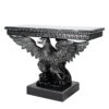 Lavish Carved Eagle Black Wood Console Table