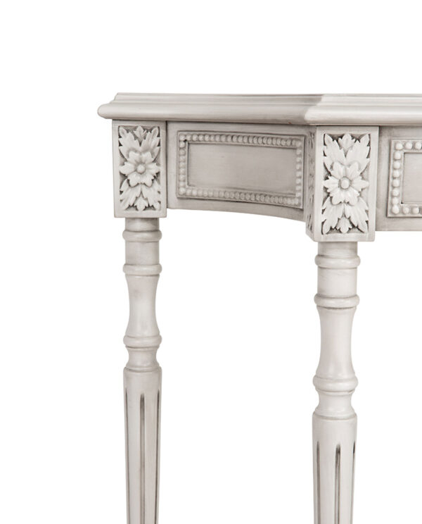 Louis XVI Style Hand-carved Elegant White Console Table