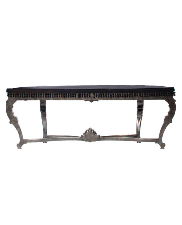 Louis Style Hand Carved Metallic Large Console Table