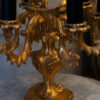Vintage-inspired 10-Arm Gold Classic Wooden Candelabra