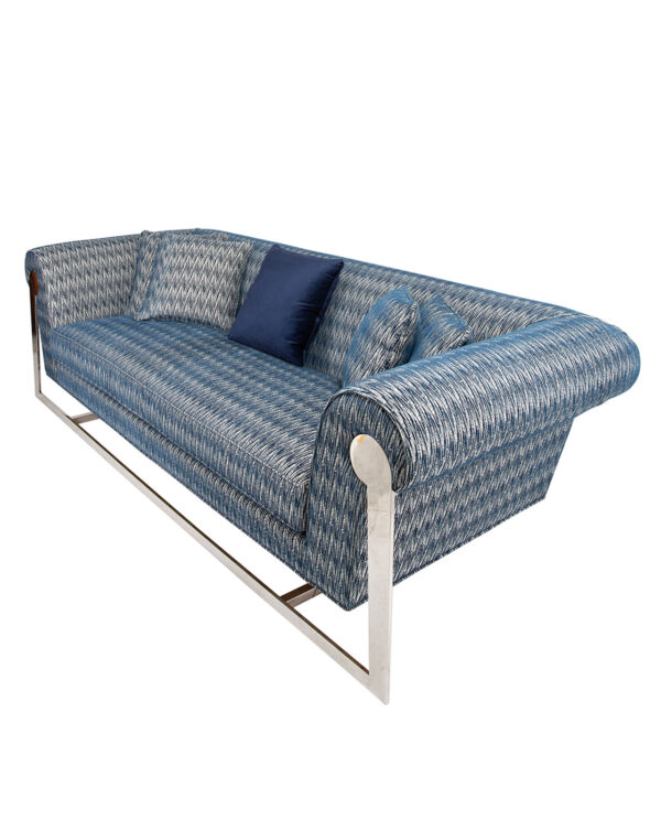 Modern 3 Seater Sofa with Geometric Upholstery