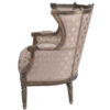 Luxury French Louis XVI Style Carved Wingback Armchair