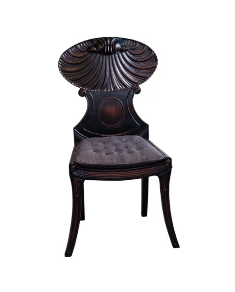 Regency Carved Mahogany Hall Chair