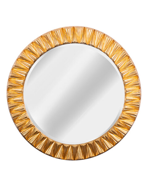 Luxury Gold Framed Round Wall Mirror