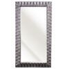 Large Luxury Rectangle Textured Silver Wall Mirror