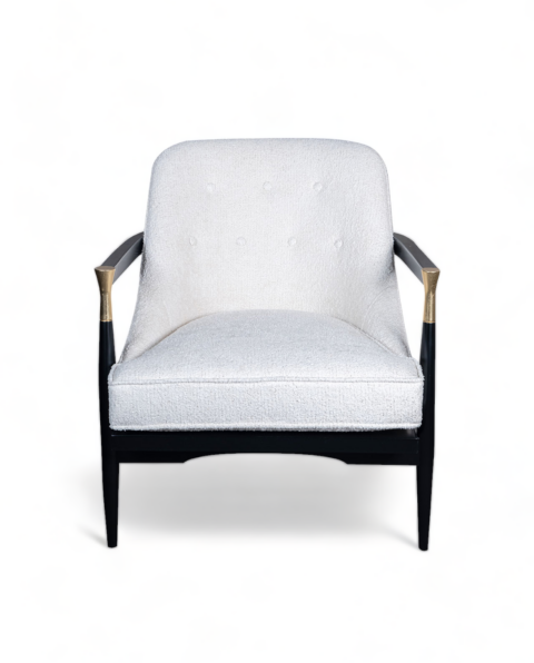 Luxury Lounge Chair In Cream Boucle