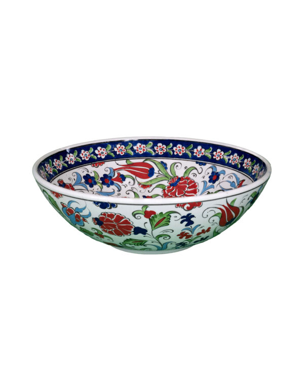 Turkish Hand-painted Large Ceramic Fruit Bowl