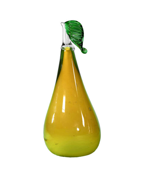 Murano-Inspired Hand Blown Glass Pear Ornament