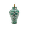 Luxury Turquoise Ceramic Ginger Jar with Lid