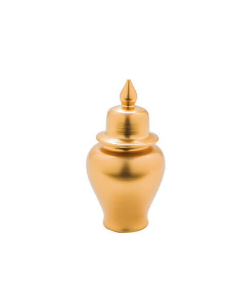 Elegant Gold Ceramic Ginger Jar with lid