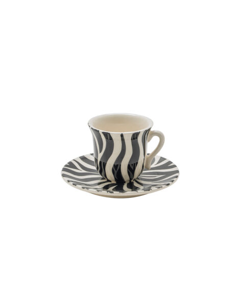 Harmony Zebra-Patterned Ornamental Espresso Cup Set