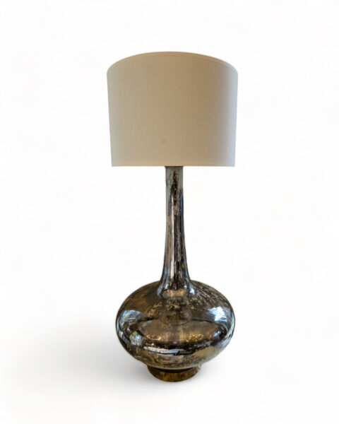 Antiqued Mercury Glass Table Lamp with Distressed Finish