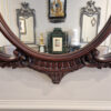 MAHOGANY ORNATE WALL MIRROR WITH EXQUISITE CARVINGS