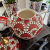 Ruby Red Patterned Large Decorative Ceramic Jar