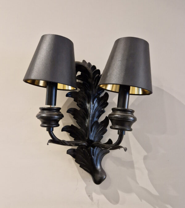 Elegant Baroque-Inspired Dual Lamp Wall Sconce